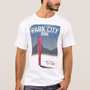 ユタパークシティのスキー旅行ポスター Tシャツ
