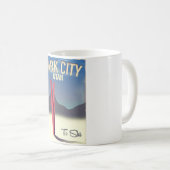 ユタパークシティスキー旅行ポスター コーヒーマグカップ (正面右)