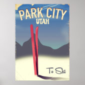 ユタパークシティスキー旅行ポスター ポスター (正面)
