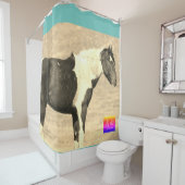ユタピント·シャワー·カーカスタムテンの野生馬 シャワーカーテン (インサイチュ)