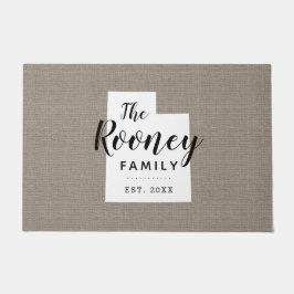 ユタファミリーモノグラム州ドormat ドアマット