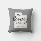 ユタファミリーモノグラム州装飾用クッション クッション (正面)