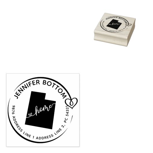 ユタファミリー差出人住所事業 ラバースタンプ (押印)