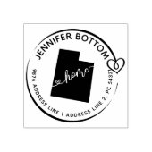 ユタファミリー差出人住所事業 ラバースタンプ (インプリント)