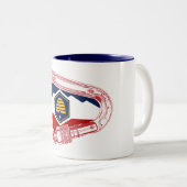 ユタフラッグロック登山カラビナー ツートーンマグカップ (正面右)