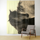 ユタブラックスタリオンタペストリーの野生の馬 タペストリー (インサイチュ)