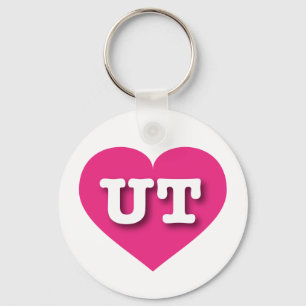 ユタホットピンクハート- I love UT キーホルダー