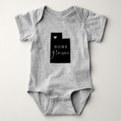 ユタホームグロウン州ティー ベビーボディスーツ (正面)