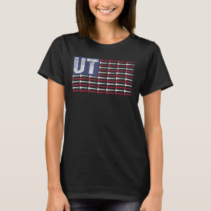 ユタホーム州ウットアメリカンフラッグパトリオティックゴルフ Tシャツ