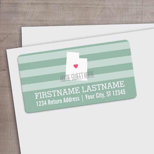 ユタマップホーム州ラヴカスタムハート ラベル