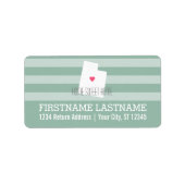 ユタマップホーム州ラヴカスタムハート ラベル (正面)