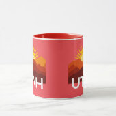 ユタレトロヴィンテージ砂漠サンセット マグカップ (中央)
