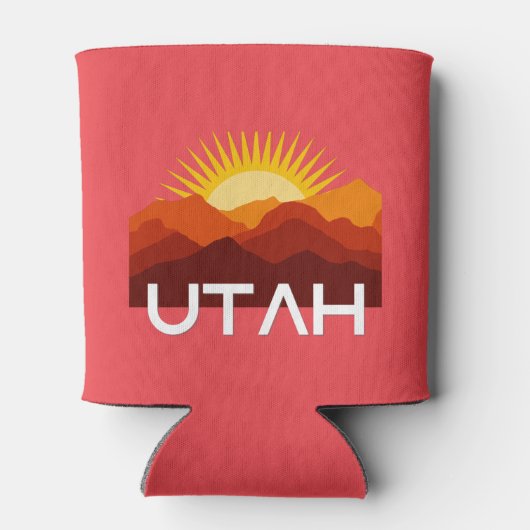 ユタレトロヴィンテージ砂漠サンセット 缶クーラー (裏面)