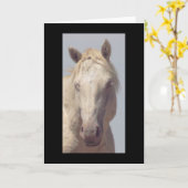 ユタワイルドホースアルビノ折り畳みグリーティングカード カード (黄色い花)