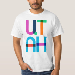 ユタヴィンテージカラフルレトロ80sアポップ・アートのート tシャツ