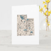ユタヴィンテージ写真マップ大グリーティング カード (黄色い花)