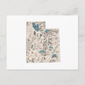 ユタヴィンテージ写真地図アンティーク歌漢図 ポストカード (正面)