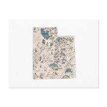 ユタヴィンテージ写真地図アンティーク歌漢図