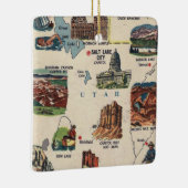 ユタヴィンテージ観光客の地図 セラミックオーナメント (右)