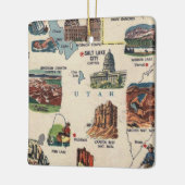 ユタヴィンテージ観光客の地図 セラミックオーナメント (左)