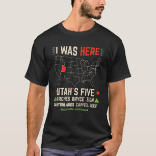 ユタ五人の国立公園お土産USマップモアブ歌 Tシャツ