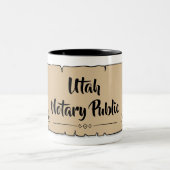 ユタ公証人公式スクロール羽毛クイル ツートーンマグカップ (中央)