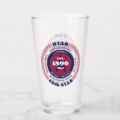 ユタ円形タイポグラフィデザイン タンブラーグラス (裏面)