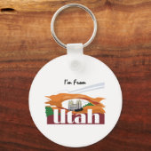ユタ出身のティーI キーホルダー (正面)