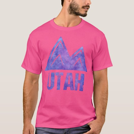 ユタ動揺してウォーターカラーハイキングアドベンチャーシール Tシャツ (正面)