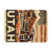 ユタ動揺してグランジ州 マグネット (横)