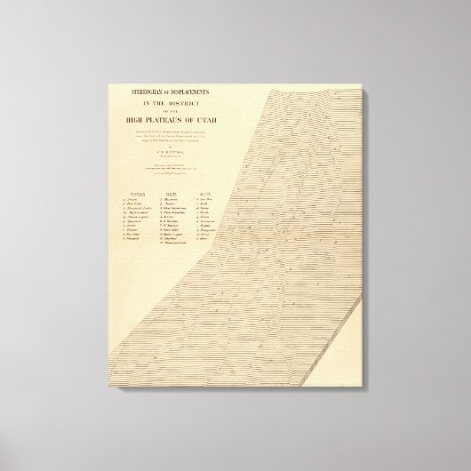 ユタ変位の立体図 キャンバスプリント (正面)