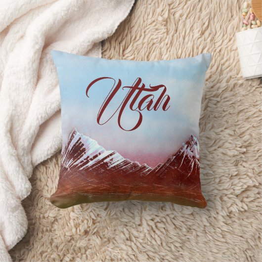 ユタ山脈 クッション (ブランケット)