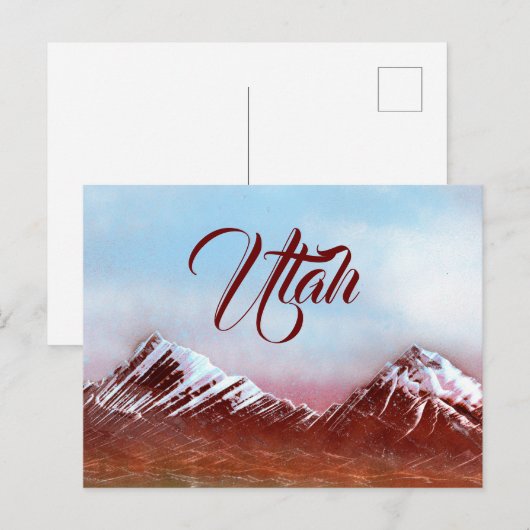 ユタ山脈 ポストカード (正面/裏面)