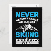 ユタ州でスキーをする老人を決して過小評価しない ポストカード (正面/裏面)