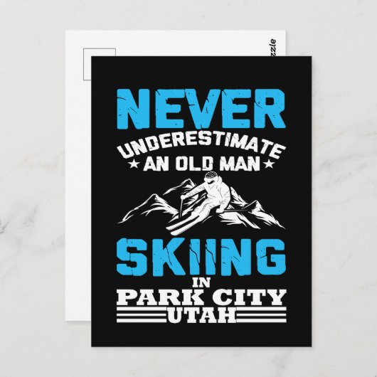 ユタ州でスキーをする老人を決して過小評価しない ポストカード (正面/裏面)