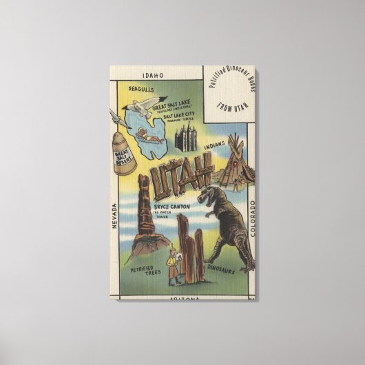 ユタ州で表示するサイトのUtahEmployments キャンバスプリント (正面)
