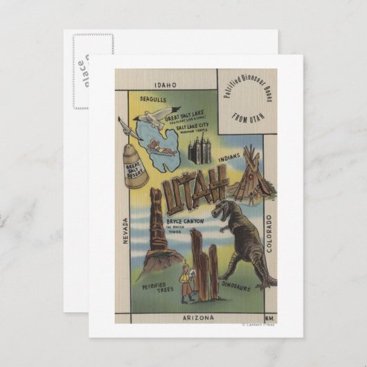 ユタ州で表示するサイトのUtahEmployments ポストカード (正面/裏面)