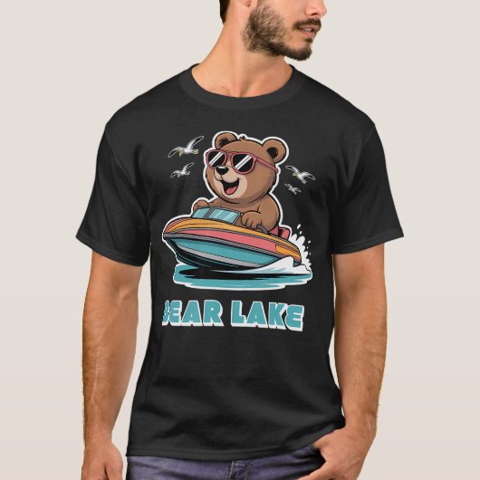 ユタ州とアイダホ州の可愛い熊の湖 Sサイズ Tシャツ (正面)