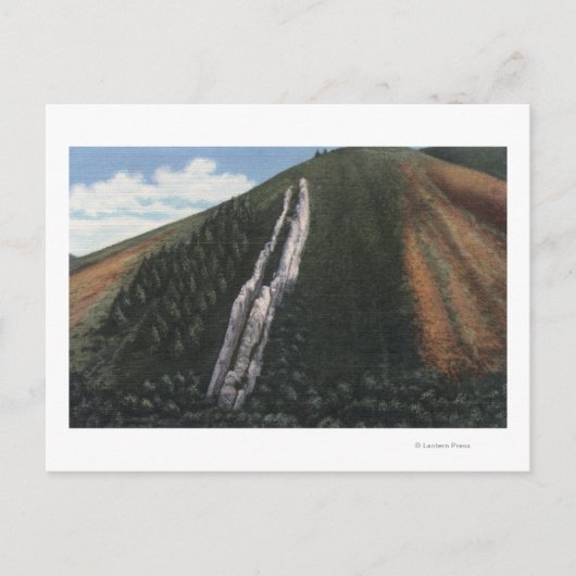 ユタ州とワイオミング州の境界近くのデビルズスライド ポストカード (正面)