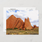 ユタ州のアーチス国立公園の砂岩びれ ポストカード (正面/裏面)