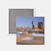 ユタ州のアーチ国立公園。アメリカ。平衡岩 マグネット (正面/裏面)