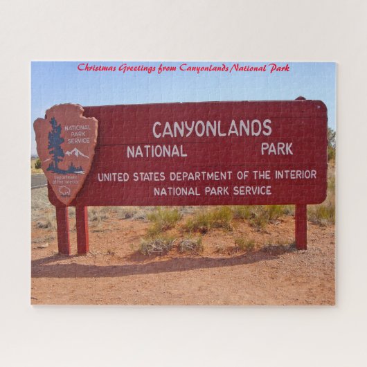 ユタ州のカニョンランズ国立公園。クリスマスの挨拶 ジグソーパズル (横)