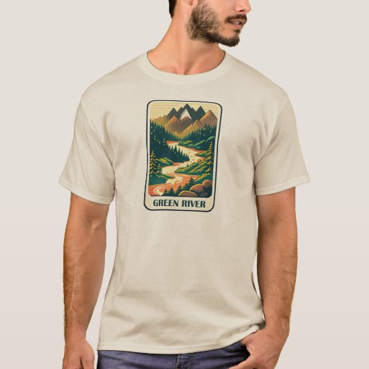 ユタ州のグリーンリバーの色彩 Tシャツ (正面)