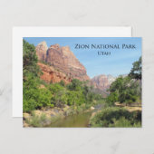ユタ州のザイオン国立公園 ポストカード (正面/裏面)