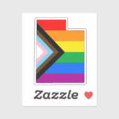 ユタ州のプライドLGBTQプログレスプライド シール (シート)