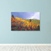 ユタ州のローガン渓谷を通過する秋 キャンバスプリント (インサイチュ (ウッドフロア))