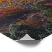 ユタ州のローガン渓谷を通過する秋 ポスター (角)