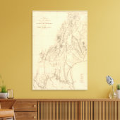 ユタ州の地図 キャンバスプリント (インサイチュ (リビング))