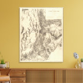 ユタ州の地図 キャンバスプリント (インサイチュ (リビング))