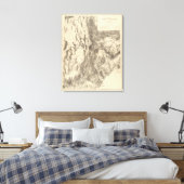 ユタ州の地図 キャンバスプリント (インサイチュ (寝室))